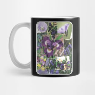 Purple Flowers Collage Mug